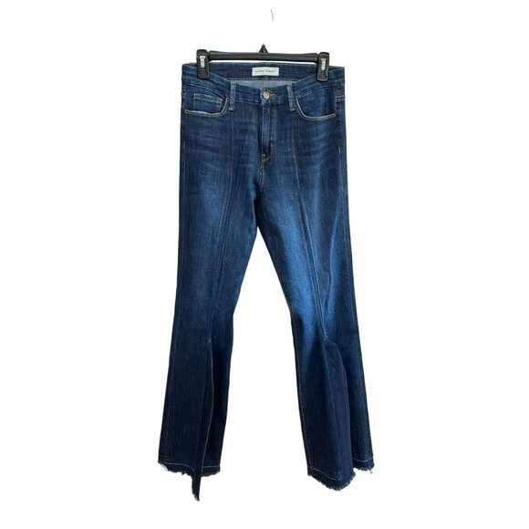 Flying Monkey Darker and Darker - High Rise Flare Jeans with Insert Panel Size 2 - Picture 4 of 9